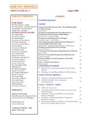 ERENET PROFILE issue 11. - Entrepreneurship Research and ...