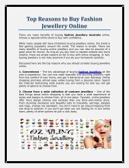Top Reasons to Buy Fashion Jewellery Online