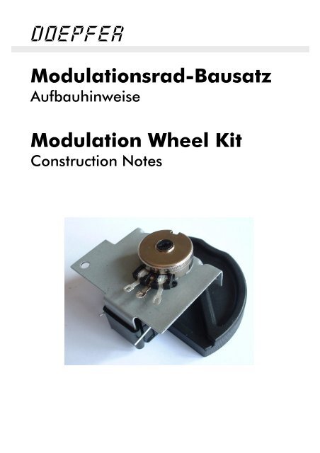 Modulation Wheel Kit - Doepfer