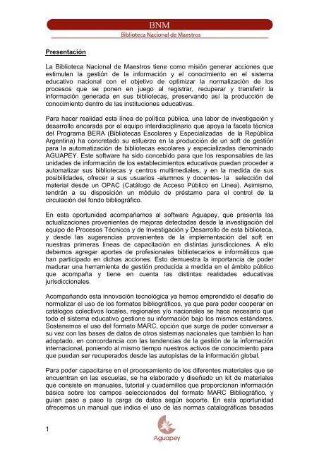 aguapey - Ministerio de EducaciÃ³n TDF.