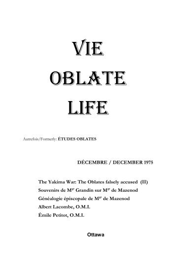 vie oblate life - OMI World