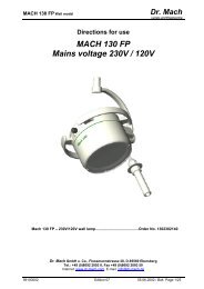 MACH 130 FP Mains Voltage 230V / 120V - Dr. Mach
