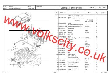 Audi A4 Cabriolet 2003-2006 ROOF - Volks City