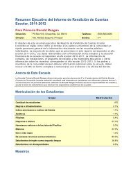 Resumen Ejecutivo del Informe de Rendición de Cuentas Escolar ...