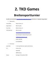 2. TKD Games Breitensportturnier - Baek-Ho Wulfen eV