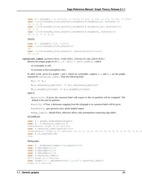 Sage Reference Manual: Graph Theory - Mirrors