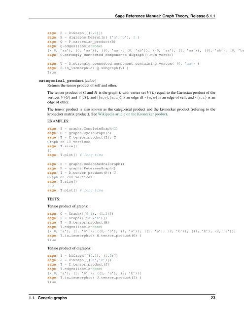 Sage Reference Manual: Graph Theory - Mirrors