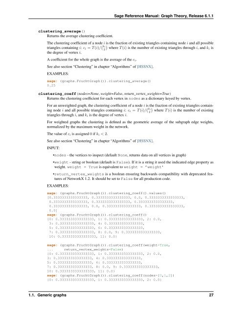 Sage Reference Manual: Graph Theory - Mirrors