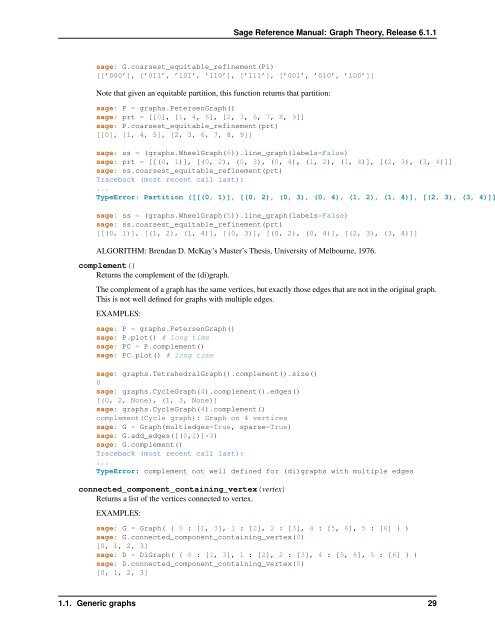 Sage Reference Manual: Graph Theory - Mirrors