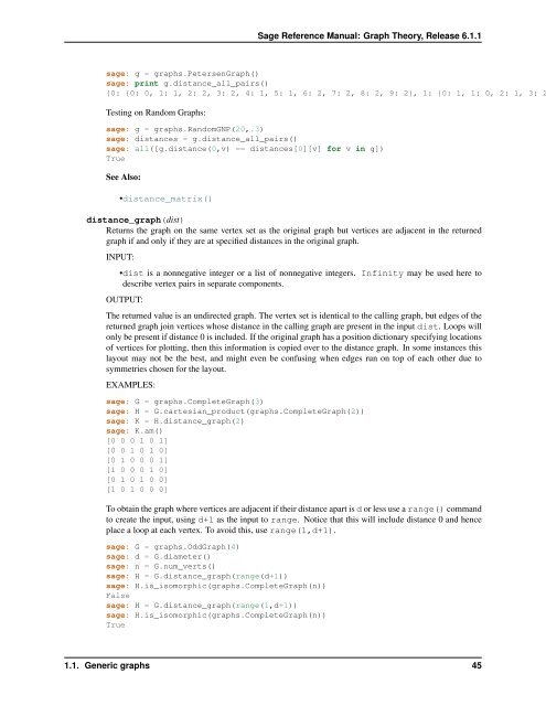 Sage Reference Manual: Graph Theory - Mirrors