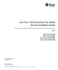 Sun Fire X4100 and Sun Fire X4200 Installation Guide