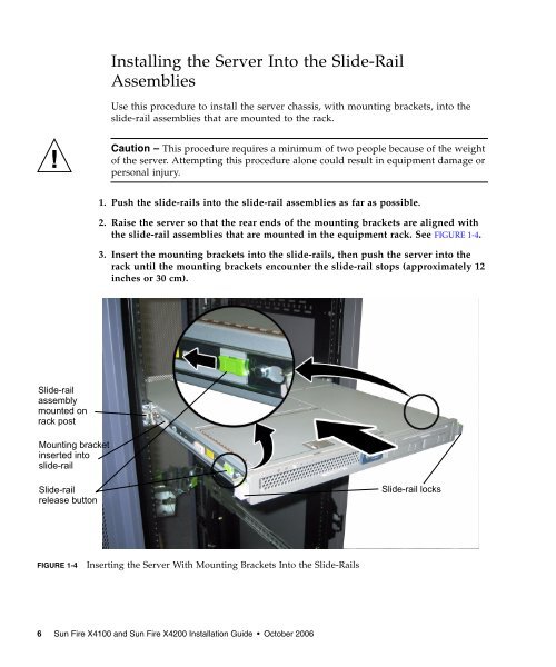 Sun Fire X4100 and Sun Fire X4200 Installation Guide