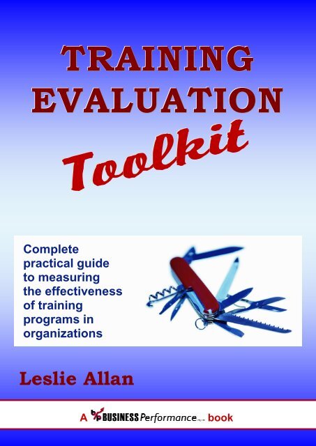 Training Evaluation Toolkit Introduction - Business Performance