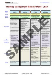 Maturity Model Chart - Business Performance