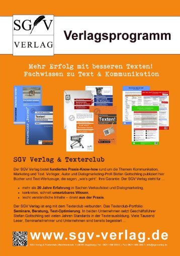 SGV Verlag Programm 2015