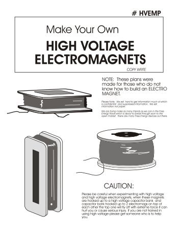 Make your own high voltage electromagnets - Uduchowieni