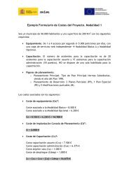 Ejemplo Formulario de Costes del Proyecto. Modalidad 1