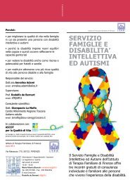 servizio famiglie e disabilita' intellettiva ed autismi - Istituto di ...
