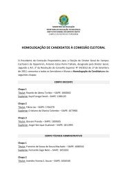 homologaÃ§Ã£o de candidatos Ã  comissÃ£o eleitoral - Ifes - Instituto ...