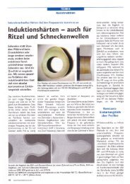 Induktionshärten - auch für Ritzel und Schneckenwellen - eldec