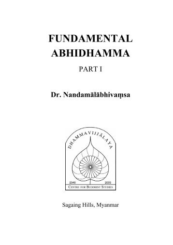 FUNDAMENTAL ABHIDHAMMA - Abhidhamma.com
