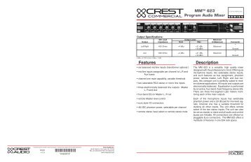 MMTM 623 Program Audio Mixer - Crest Audio