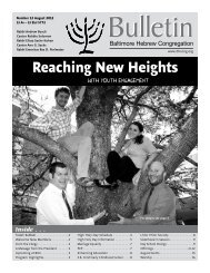 August 2012 Bulletin - Baltimore Hebrew Congregation