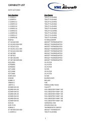 CAPABILITY LIST - VHL Aircraft