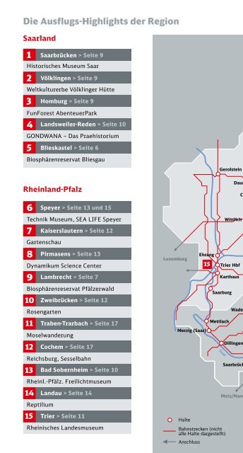 Der Flyer zum Saarland/Rheinland-Pfalz-Ticket - Bahn