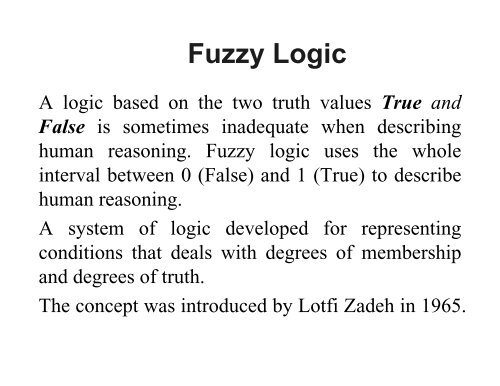 Fuzzy Logic - Nubacad.com
