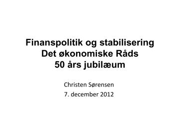 Christen SÃ¸rensen - De Ãkonomiske RÃ¥d