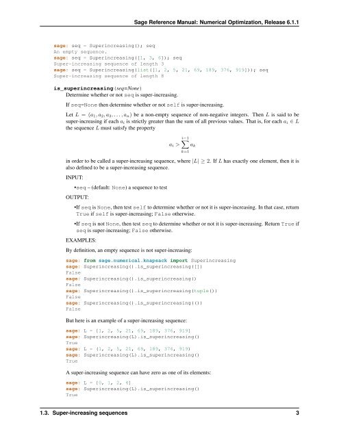 Sage Reference Manual: Numerical Optimization - Mirrors