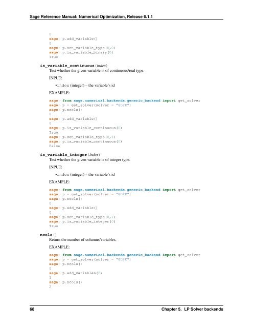 Sage Reference Manual: Numerical Optimization - Mirrors