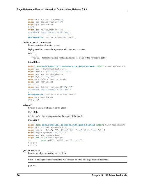 Sage Reference Manual: Numerical Optimization - Mirrors