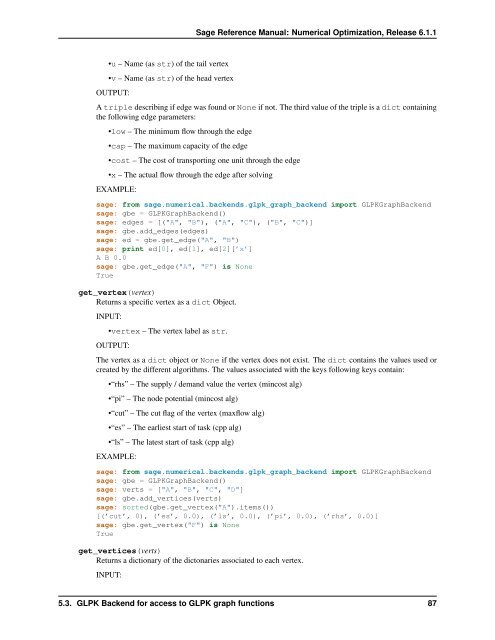 Sage Reference Manual: Numerical Optimization - Mirrors