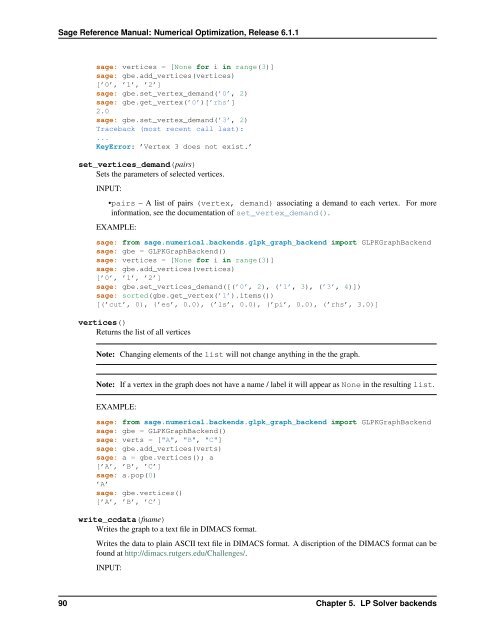 Sage Reference Manual: Numerical Optimization - Mirrors