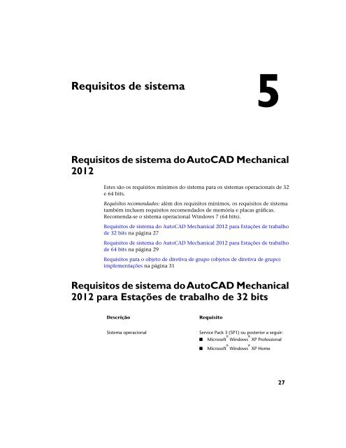 AutoCAD Mechanical 2012 Perguntas frequentes da ... - Exchange