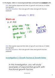 1-11 Pre-Algebra - GGG 3.3 1 Connecting Growth Rates and Growth ...