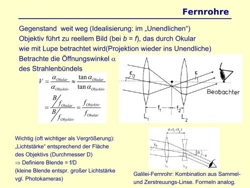 Physik fÃ¼r NebenfÃ¤chler Optik