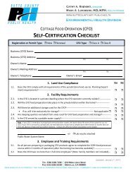 Cottage Food Self-Certification Checklist - Butte County