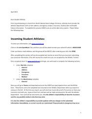 SportsWare Information Letter - North Dakota State College of Science