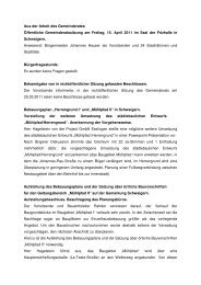 Sitzungsbericht Gemeinderat 15.04.2011 - Stadt Schwaigern
