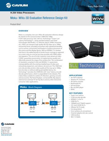 Moku- WiVu-3D Evaluation Reference Design Kit - Cavium