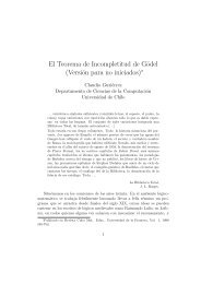El Teorema de Incompletitud de GÃ¶del - Universidad de Chile
