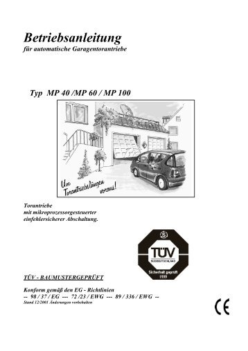 Betriebsanleitung - Torbau Schwaben GmbH