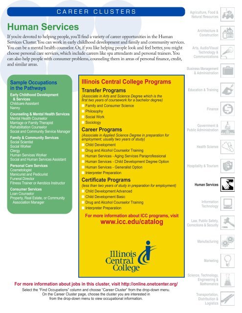 Career Clusters - Illinois Central College