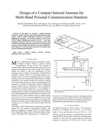 Design of a Compact Internal Antenna for Multi-Band Personal ...