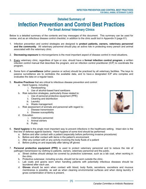 Executive Summary Of Infection Prevention And Control Guidelines