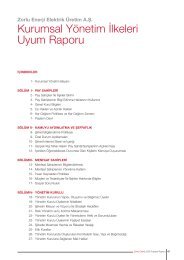 2005 yılı uyum raporu - Zorlu Enerji