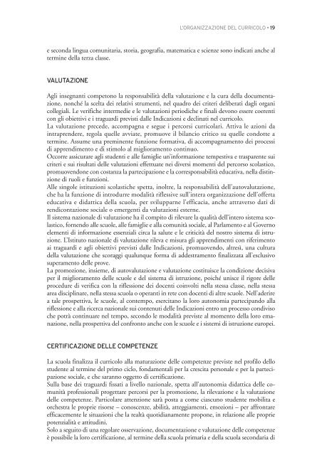 Indicazioni Nazionali - Ufficio Scolastico di Reggio Emilia